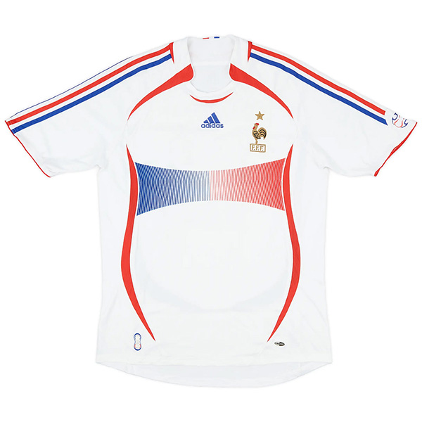 France maillot rétro extérieur uniforme de football vintage pour hommes deuxième tenue de sport haut chemise coupe du monde 2006